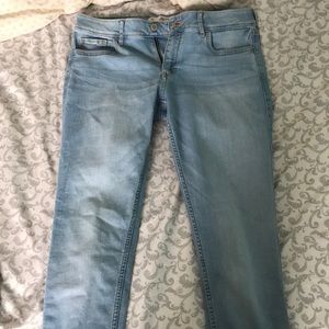light blue super skinny hollister jeans